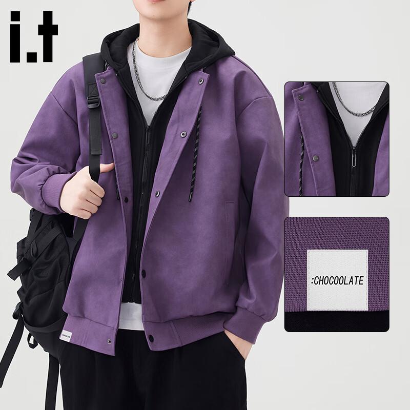 CHOCOOLATE Herren Faux-Zweiteiler Kapuzenjacke