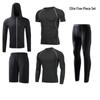 Men's High Elasticity Quick-Dry 5-Piece Fitness Set: Tights, Pants, Running & Training Gear