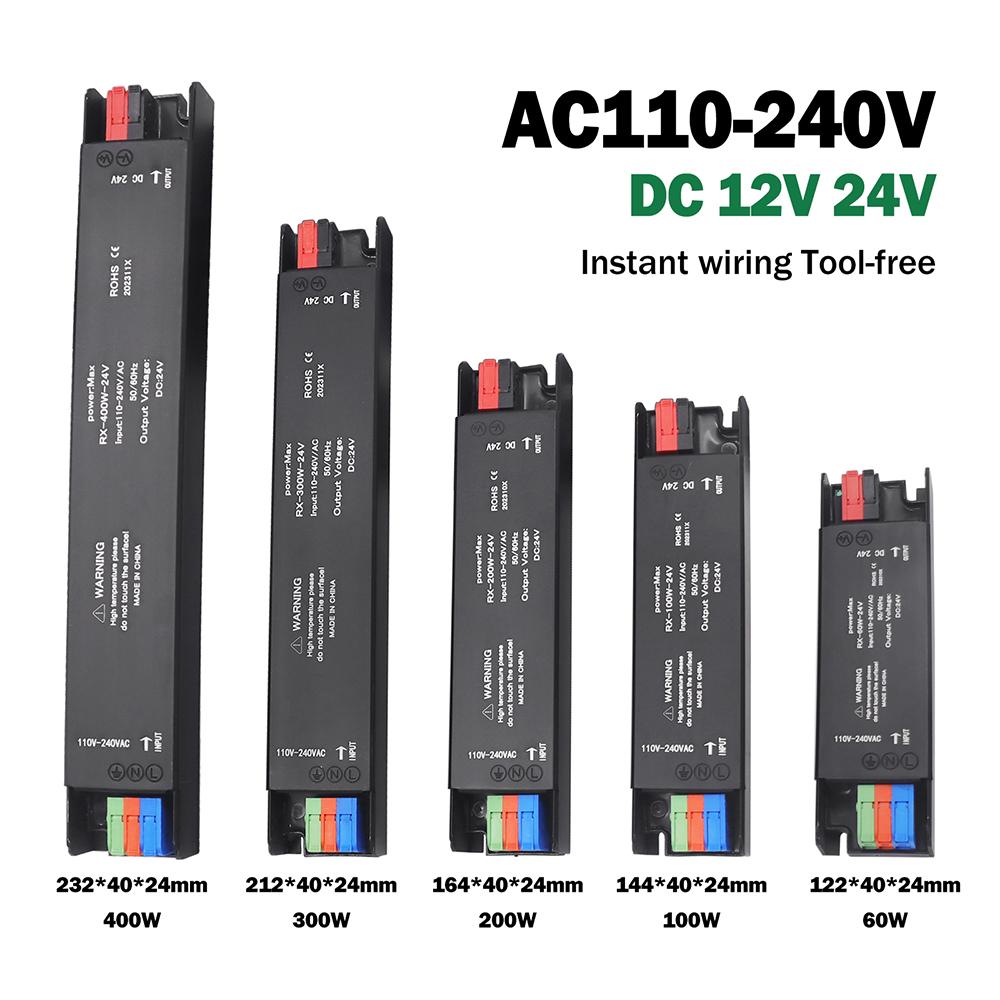 12V 24V LED Transformer 60W 100W 200W 300W 400W Switching Power Supply 110V 220V 230V AC to DC Adapter Driver Acssories
