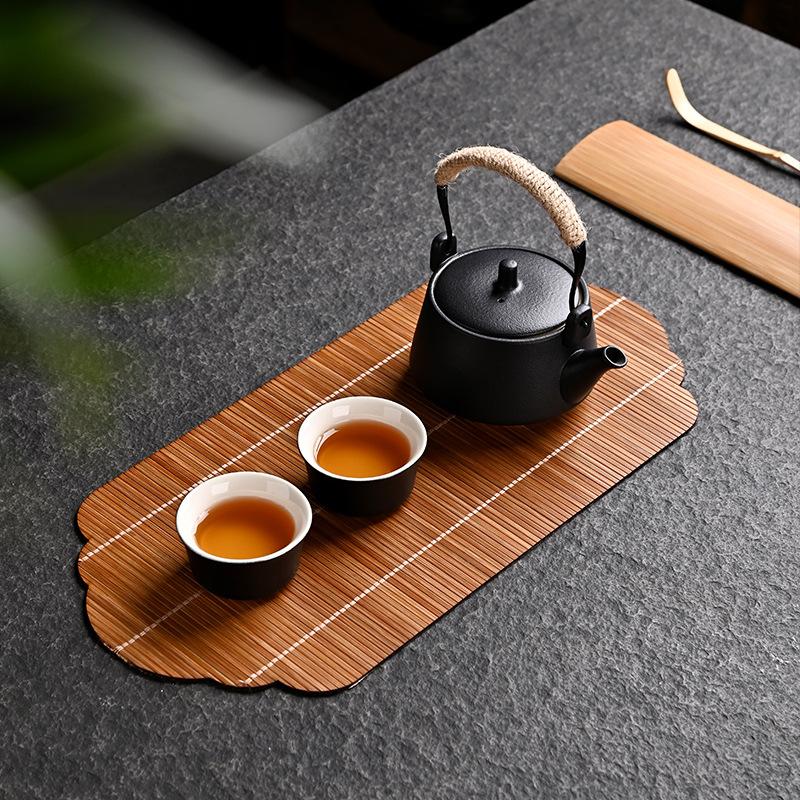 Creative Handmade Bamboo Tea Mat Craftsmanship Kung Fu Tea Set Accessories Tea Making Insulation Mat Bamboo Mat Dry Tea Mat