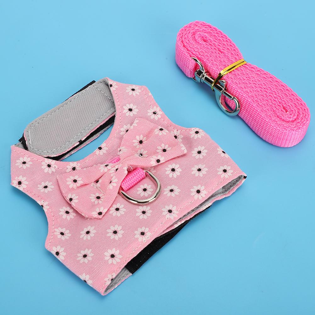 Rabbits Vest Harness with Lead Breathable Hamster Chest Strap Leash Small Animal Accessories