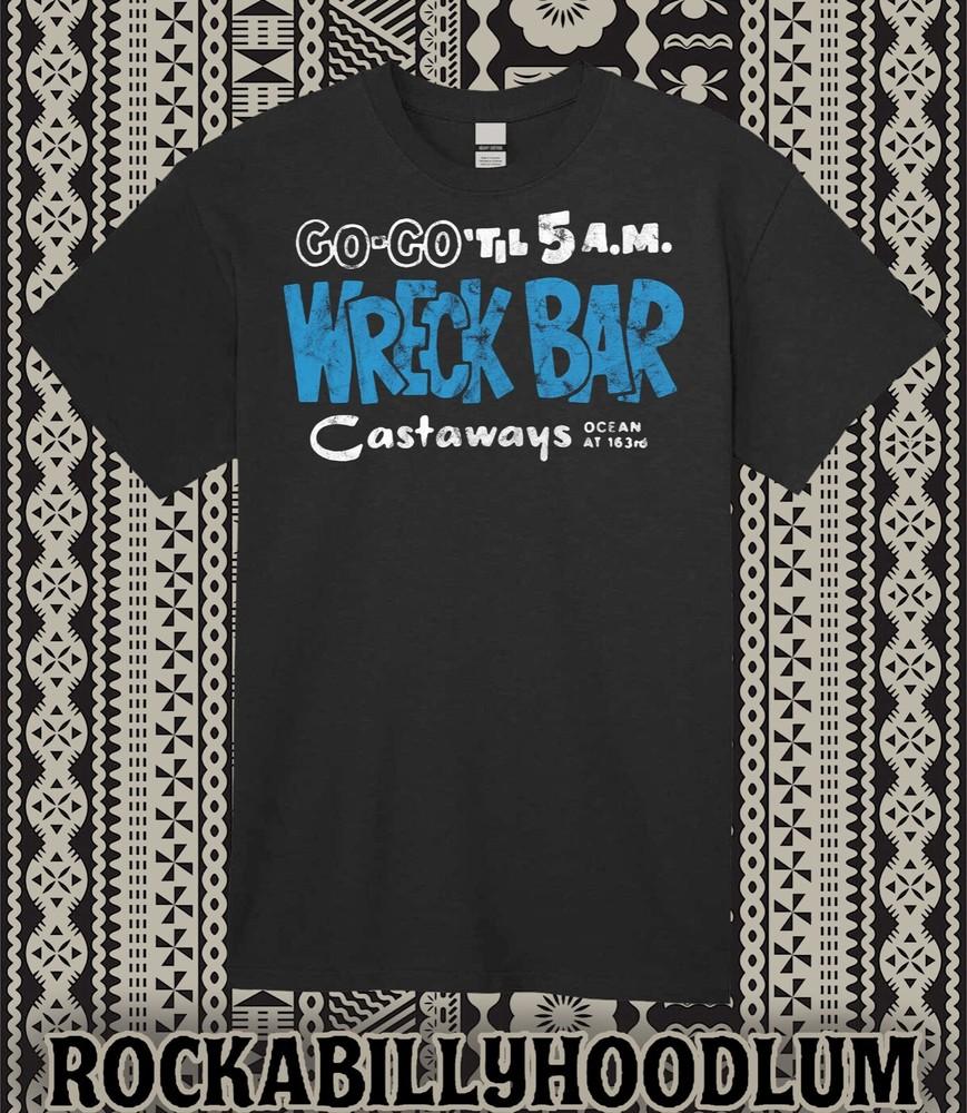 

Retro Tiki Art Tee T Shirt Cotton Mug Bar Restaurant The Wreck Bar Castaways Unisex T-Shirt XXXXL