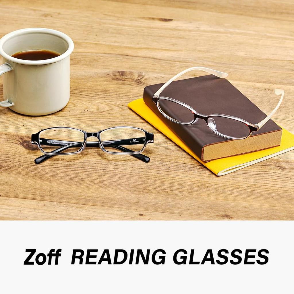 Square type lightweight reading reading glasses that slip easily and feel less pressure portable senior stylish Reading Glasses [Zoff] +1.00 glasses,