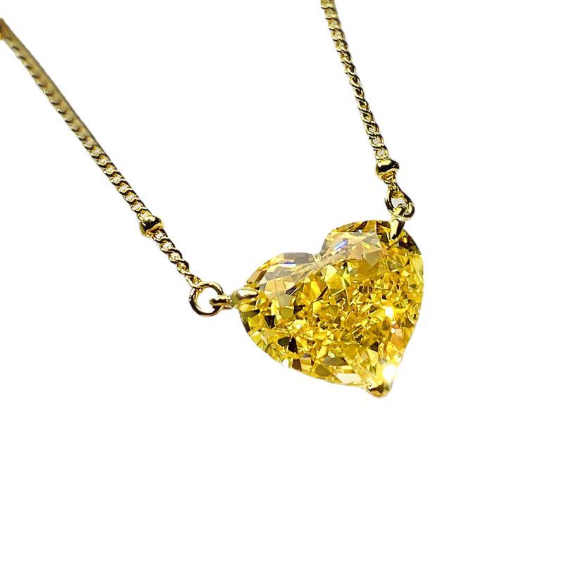 Mori Style Temperamental Heart Pendant Gold-Plated S925 Sterling Silver Necklace for Women