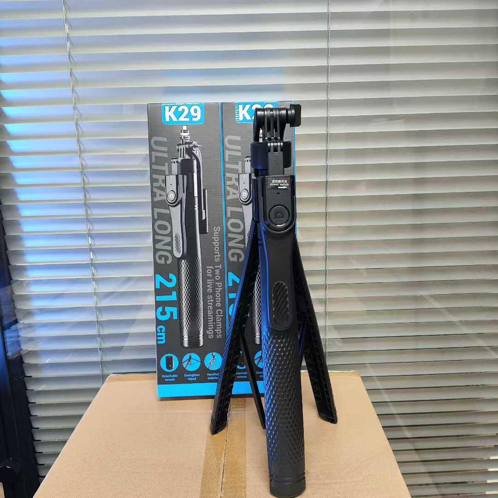 K29 Smartphone Selfie Stick & Tripod with Bluetooth Stabilizer (2.15m) for Live Streaming