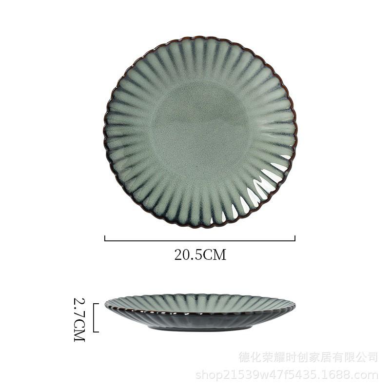 Japanese Retro Ceramic Dinnerware Set Handmade Glazed Stoneware Bowls Plates Home Dining Tableware
