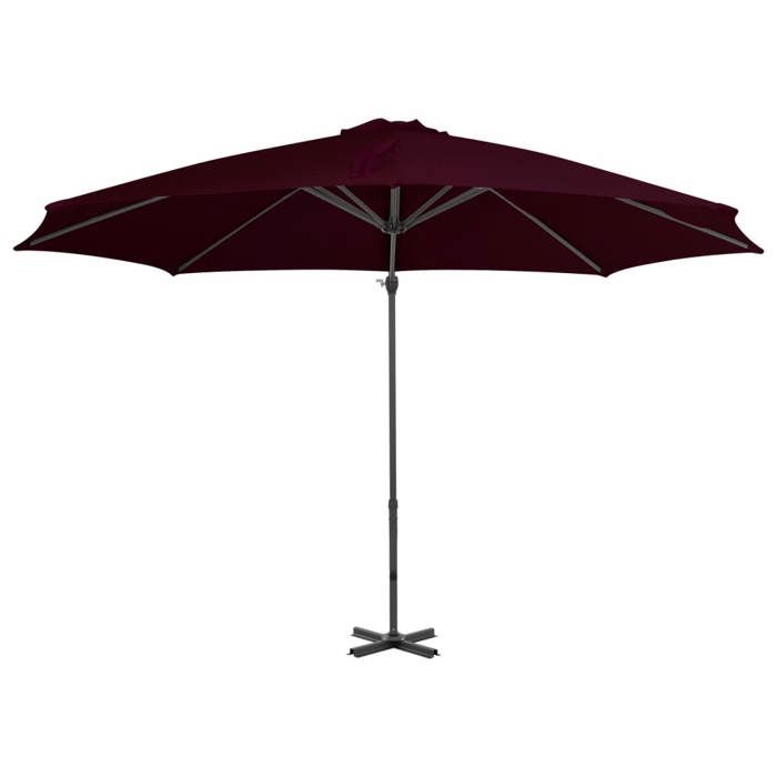VidaXL Parasol de Jardin en Porte-à-faux avec Mât en Aluminium, Pare-soleil de Patio, Abri de Soleil, Parasol de Terrasse 312306