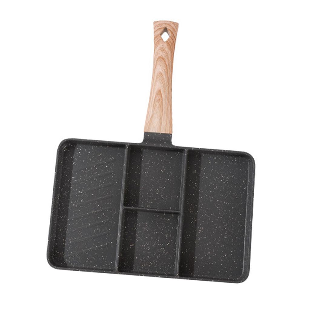 Divided Grill Maifan Stone Coating Aluminum Uniform Heating Anti Stick Multifunctional 4 Section Breakfast Pan for