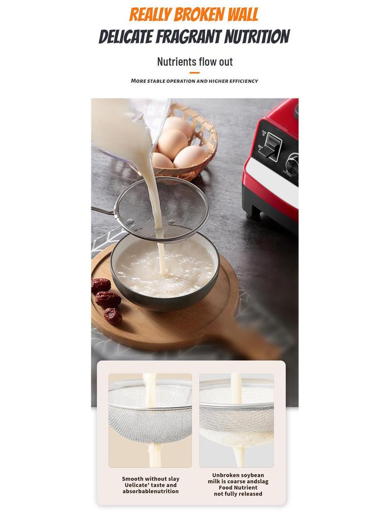 Silent Multifunctional Soy Milk Maker: Large Capacity, Filter-Free, Fully Automatic Wall Breaker Cooking Machine