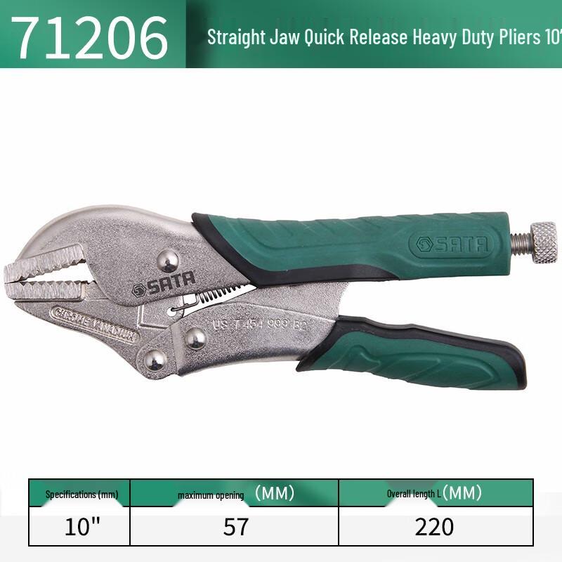 SATA 71206 Quick Release Straight Jaw Locking Pliers