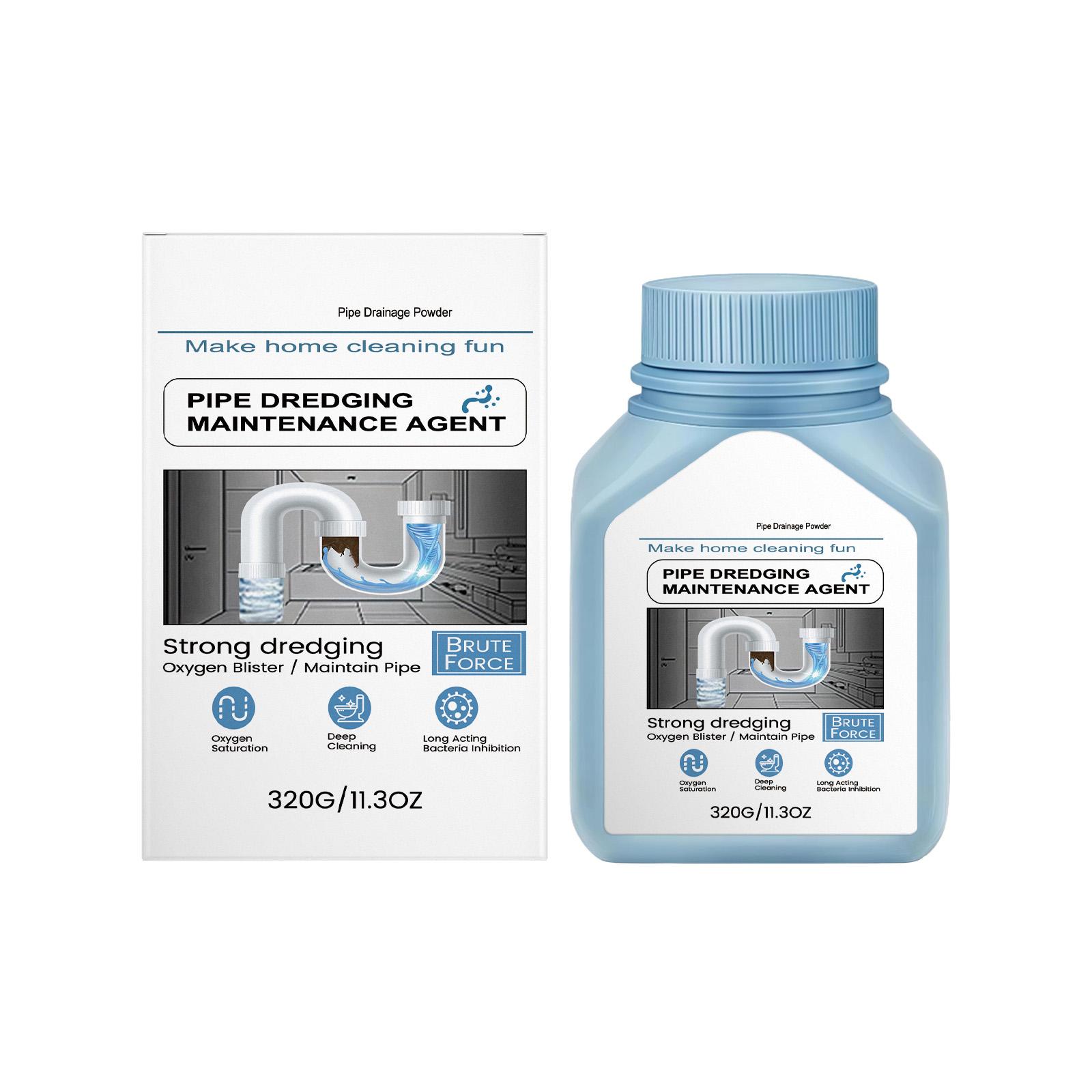 

Pipe Dredging Maintenance Agent Drain Cleaner For Kitchen Grease Bathroom Hair Clog Odor Removal Home Sewer Maintenance Cleaning 320g