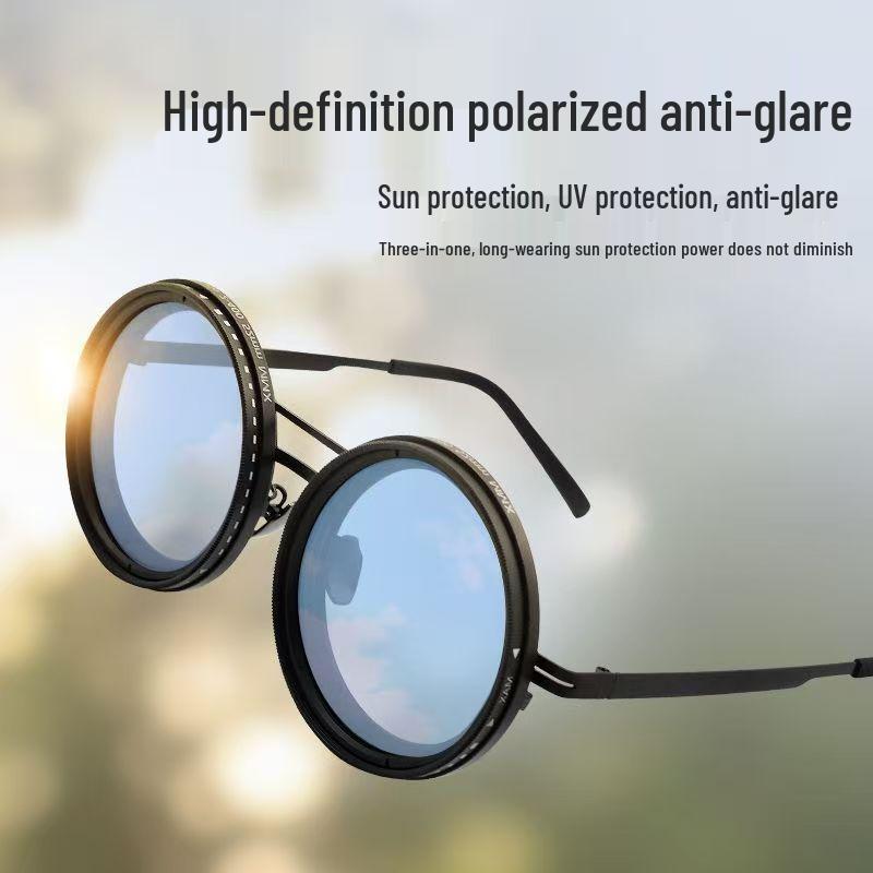 Handmade 9-Level Adjustable UV Polarized Sunglasses with High Light Transmission