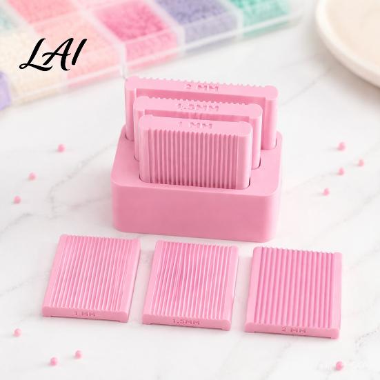 Clay Ball Shaping Device 3Pcs 1/1.5/2MM Mini Polymer Bead Maker Strip Rolling Mold Sculpting Tool Beads for DIY Jewelry Making Bracelet Necklace