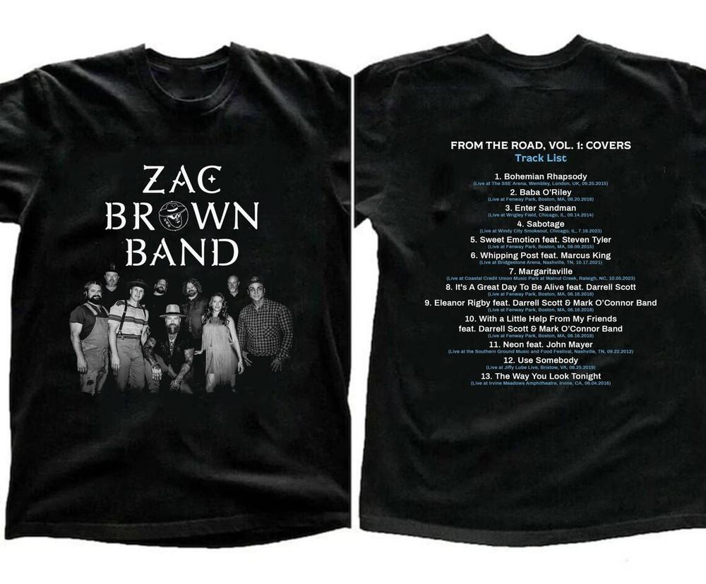 

Zac Brown Band 2024 Music Tour Black T-Shirt Gift Fans All Size 4XL