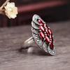 Vintage Elegant Thai Silver Black Garnet Zircon Ring Silver Thai Silver Pomegranate Red Diamond Red Dust Women's Stone Ring 2026