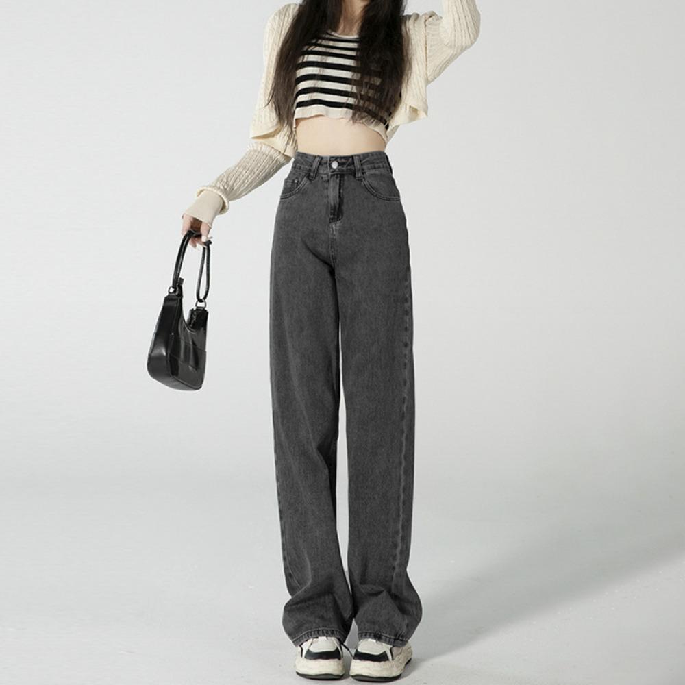 

High Street Versatile Wide Leg Jeans 2025 New Spring and Autumn High Waist Loose Drop Wide Leg Mopping Jeans S
