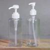 500ML Refillable Pump Bottles Clear White Plastic Liquid Dispensing Bottle For Lotion Shampoo Soap Body Wash Travel Use
