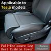 All-inclusive Autositzbezug für Tesla Model Y Juniper/Model 3 Highland PU-Leder Autositzpolster und Verlängerung Beinpolster