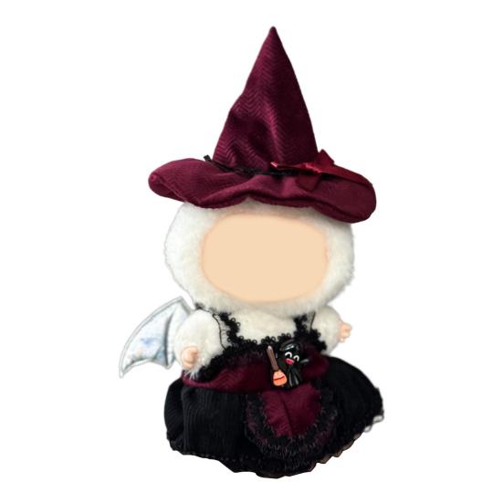 Mini Plush Doll Clothes Sweater Hat Dress Soft Doll Outfits Easy Wear Christmas Halloween Clothing for 17cm Dolls