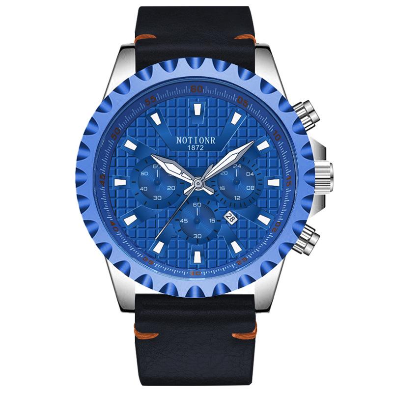 Orologio da Uomo alla Moda con Calendario Tendenza Orologio da Uomo d'Affari Orologio da Uomo Cubo d'Acqua Orologio da Uomo al Quarzo Orologio da Uomo Semplice Orologio in Pelle