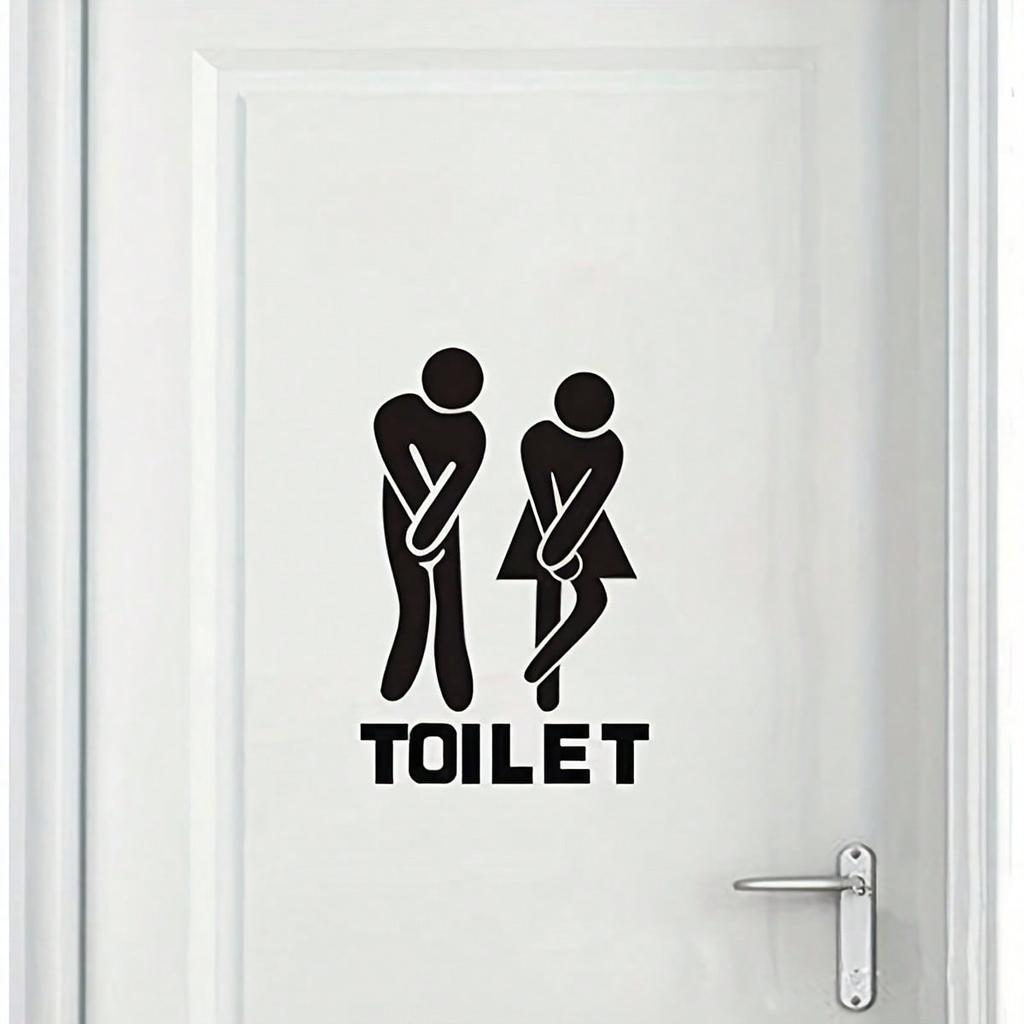Add A Fun and Stylish Touch To Your Home with This Removable Man/Woman Toilet Sign Wall Sticker!