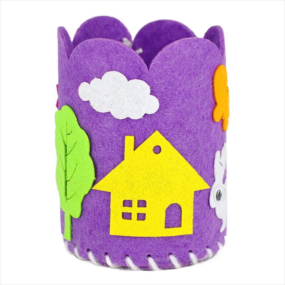 Crafts DIY Craft For Children DIY Pen Holder Non-Woven DIY Pencil Holder Handwork Pen Container