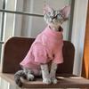 Sphynx/Devon No-Fur High Neck Cat Clothes - Soft Warm Base Layer for Spring, Autumn, Winter