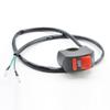 Universal Motorrad Lenker Blinkschalter Moto Lichtschalter EIN AUS Taste ATV Bike DC12V/10A Schwarz Zweiadriges Kabel
