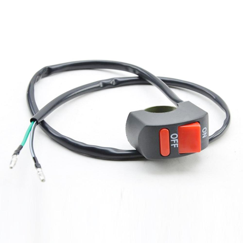 Universal Motorrad Lenker Blinkschalter Moto Lichtschalter EIN AUS Taste ATV Bike DC12V/10A Schwarz Zweiadriges Kabel