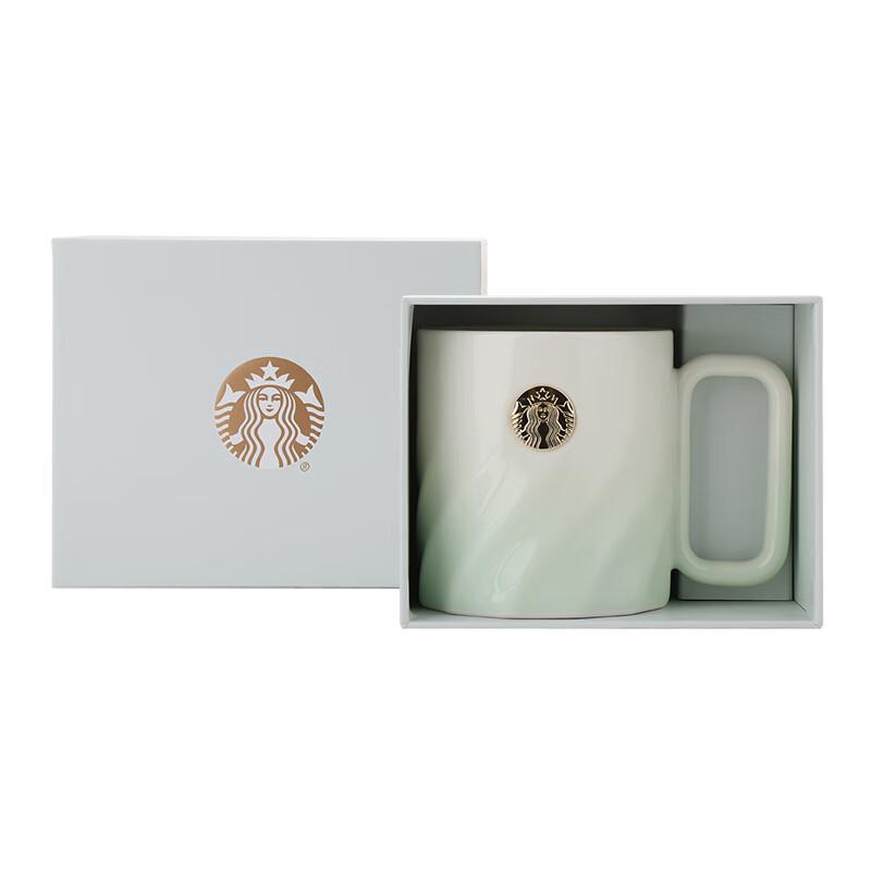Taza de Cerámica con Insignia Verde Menta Transparente de Starbucks