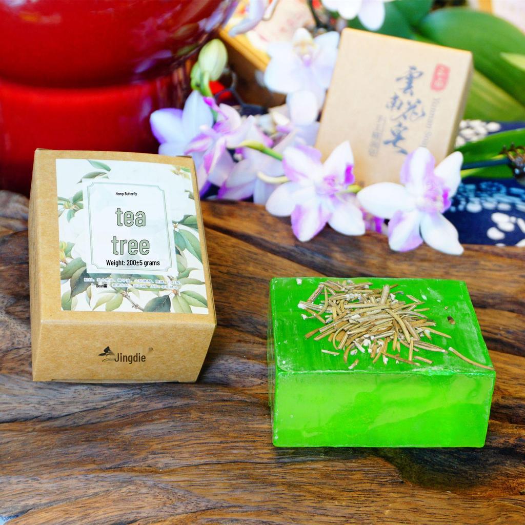 200g Yunnan Handmade Rose & Osmanthus Essential Oil Soap for Face, Hand, and Bath - Fresh Flower Scent