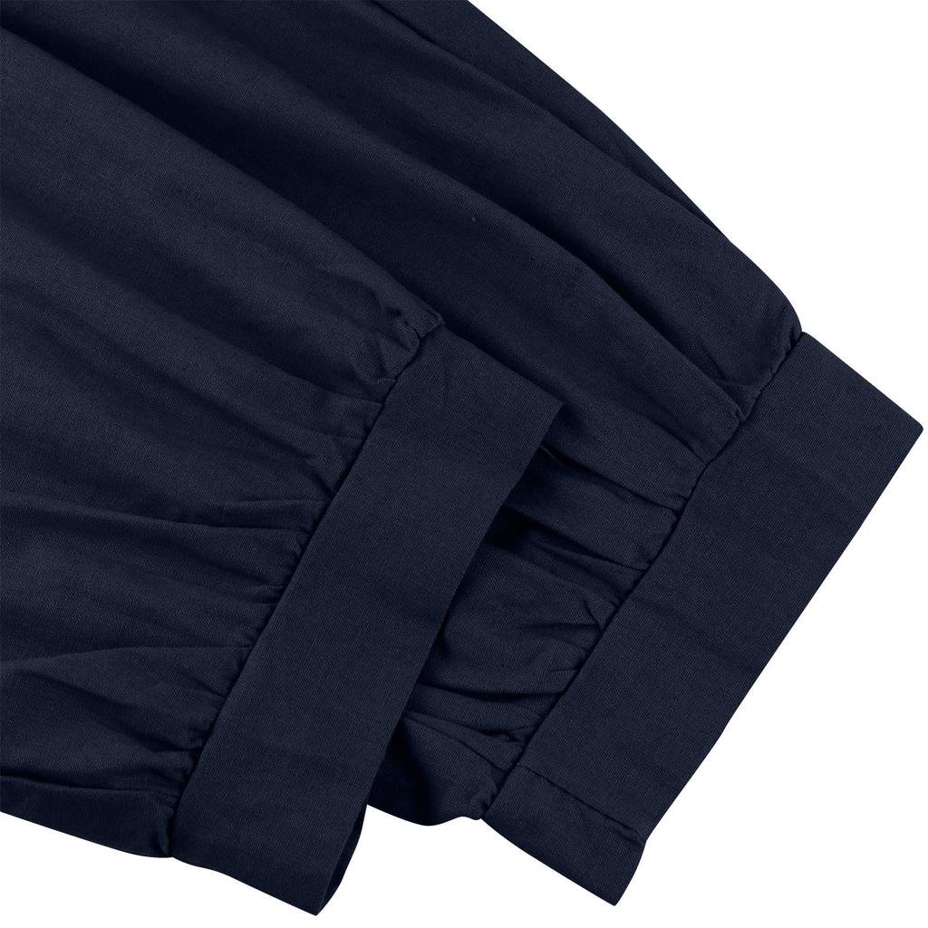 Women's Linen Two-Piece Suit Linen Suit Trousers And Three Quarten Sleeve Irregular Hem Shirts Casual Trouser Suit Round Neck Linen Blouse Loose Linen