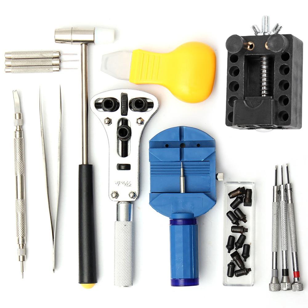 14Pcs With hammer Watch Repair Tool Portable Case Opener Maintenance Set  Daily maintenance