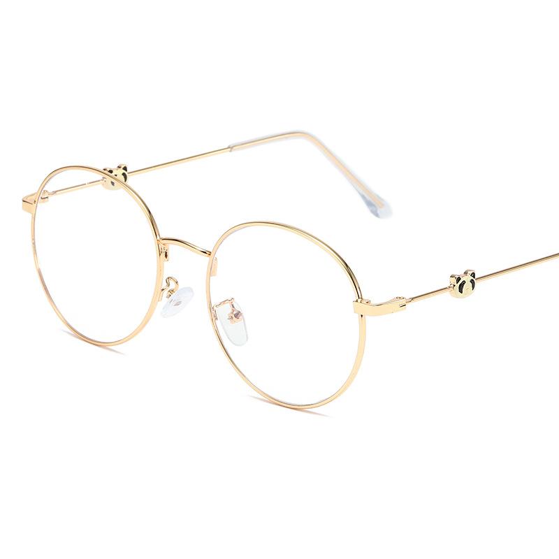 Myopia Glasses Metal Frame Reading Glasses Cute Girl Cartoon Decor Eyeglasses Light Luxury Style Glasses for Women