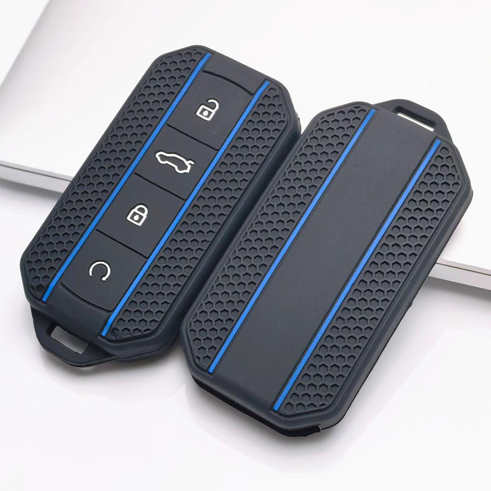 4 Button Silicone Key Fob Cover for Chery Jaecoo 7 8 J7 J8, Full Wrap Key Guard for Jaecoo Smart Key, Anti-Scratch Protective Case