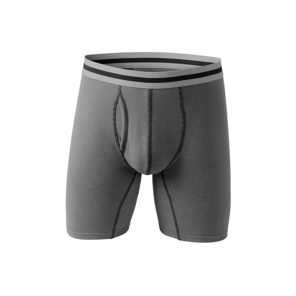 Men's Warm Long Boxer Briefs, Plus Size, Medium Waist, Wear-resistant