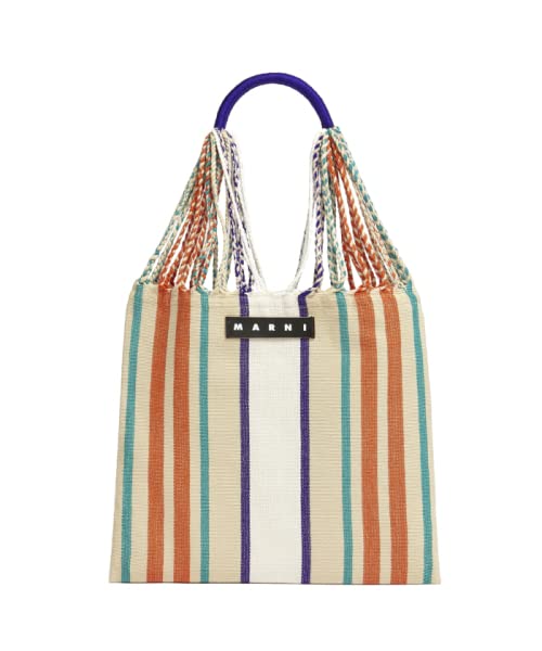 

Marni Market Shopping Bag Stripe Picnic Hammock [Marni] (Fresh Orange)