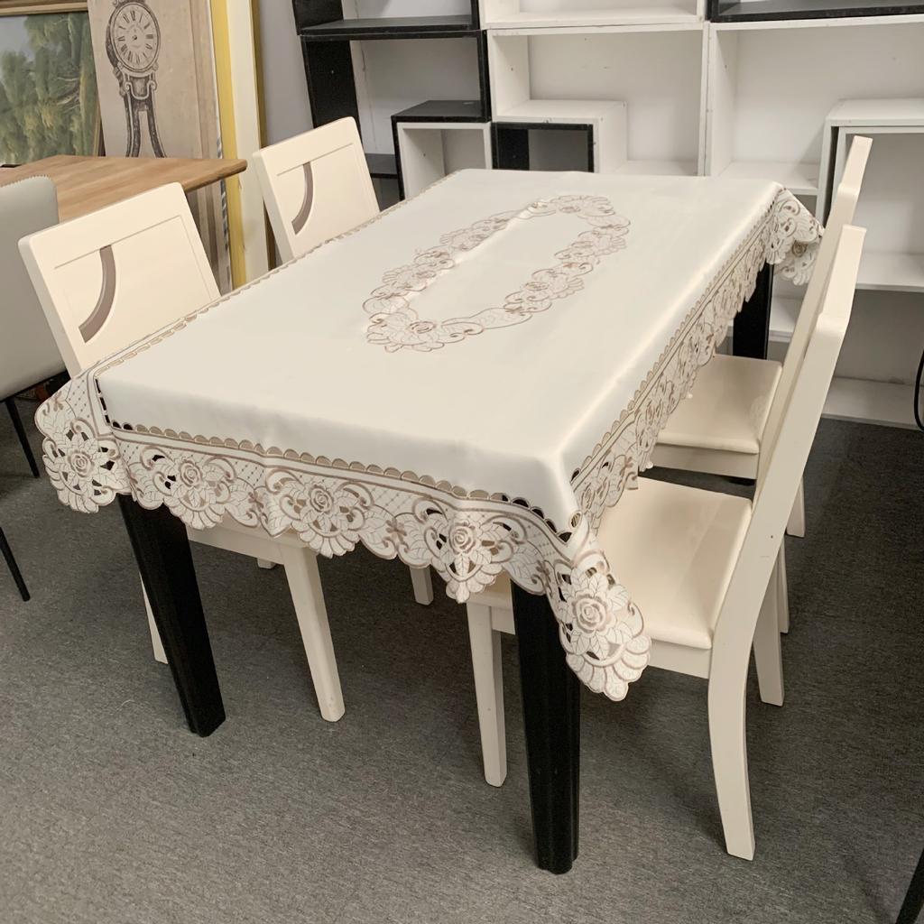 Nordische Pastorale Stickerei Tischdecke Haushaltstischdecke Stickerei Hohlgewebe Einfache Rechteckige Tischdecke