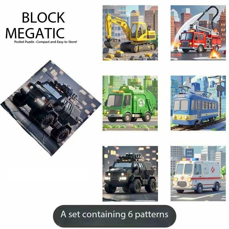 Non-Toxic 3D Magnetic Puzzle Blocks For Kids - Cartoon Dinosaurs Cars Animals Diy Magnetic Building Blocks Toys For Children Adult Toy