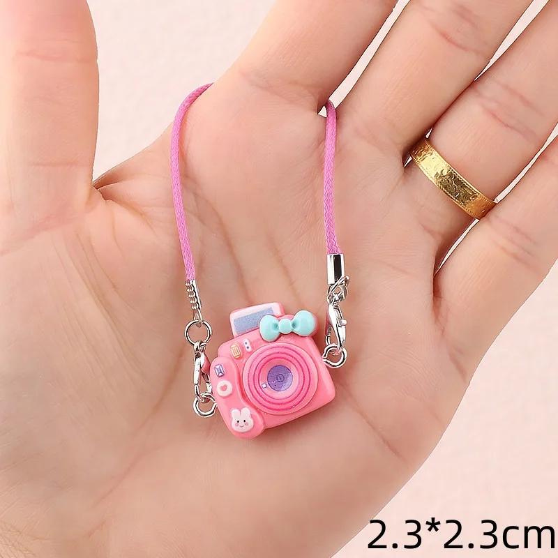Mini Diy Camera Dress Up Plush Toy For Labubu 17Cm Doll Accessories Dollhouse Hanging Neck Accessories Dollhouse Pendant