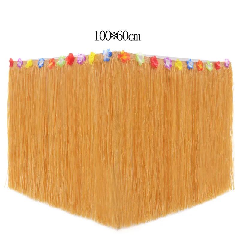 

Authentic Grass Table Skirt for Tropical Luau Parties | Hawaiian Hula Skirt Decor Themed Summer Beach Birthday Party Supplies