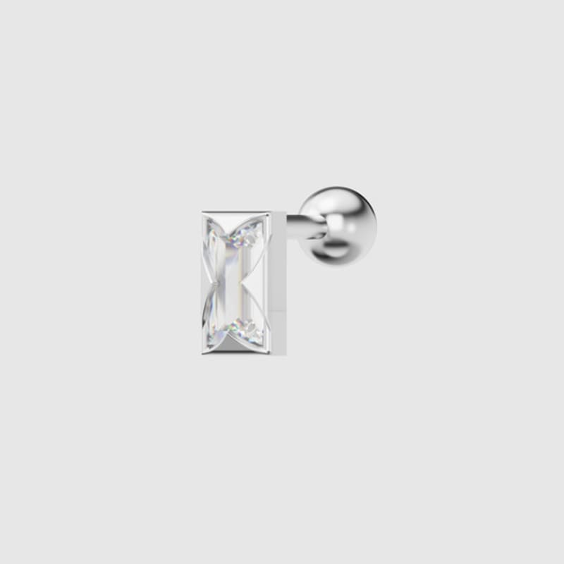 MUSEE.ART Baguette kubischer Piercing