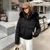 Thickened winter cotton-padded clothes women's short design sense hooded annual fashion cotton-padded jacket new big fur collar