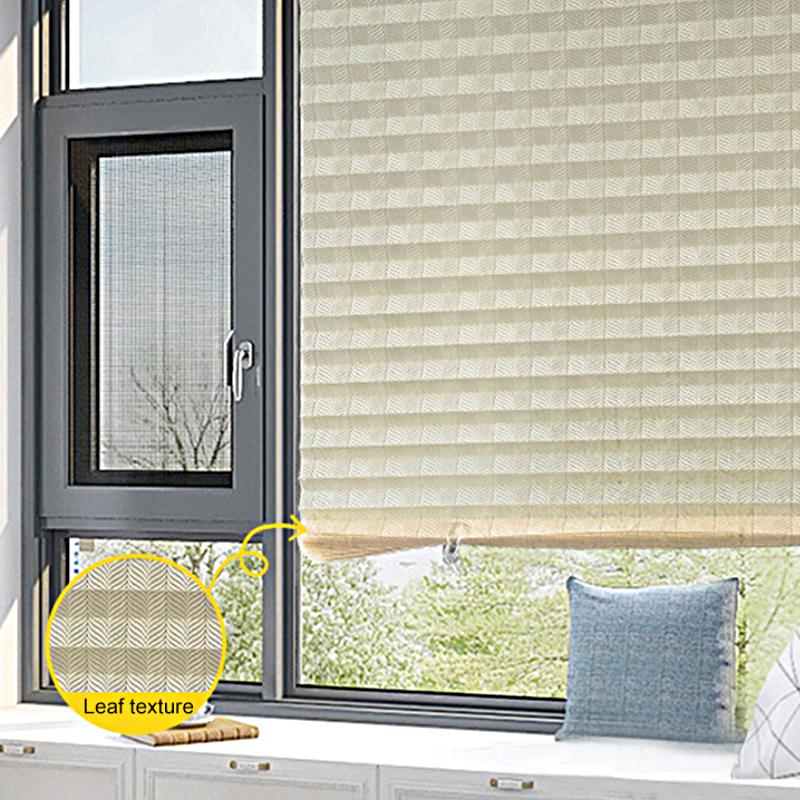 1PC Self-Adhesive Blinds Simple Polyester Curtain Window Paper Blinds Leaf Pleated Curtain Non-Woven 60/90x180cm