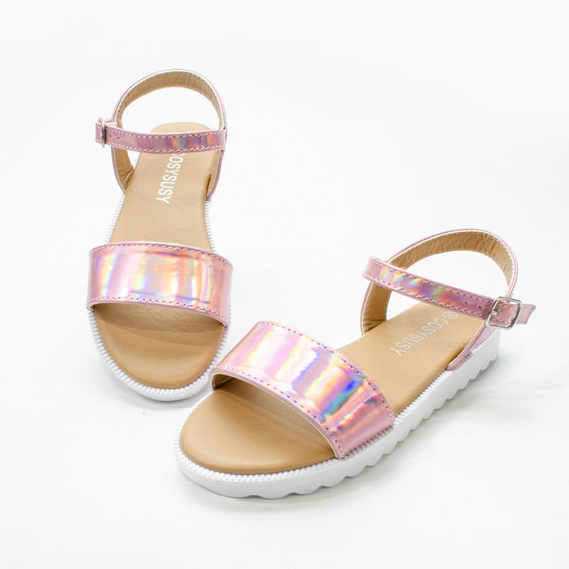 

Босоножки лето и осень детские сандалии 2025 новые платформенные детские пляжные туфли 31 розовый