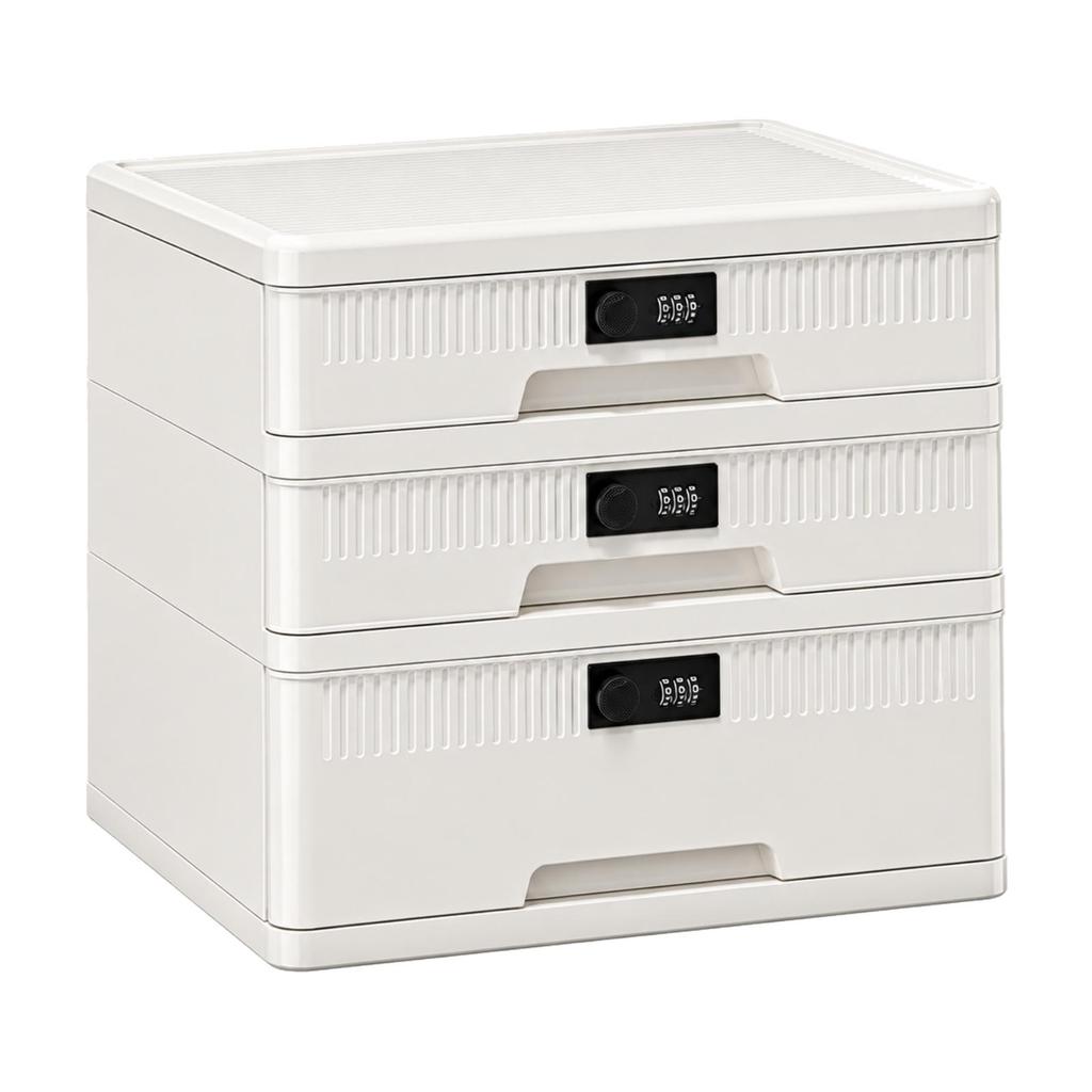 Drawer Cabinet with Combination Lock PrivacyFocused Lockable Storage Easy to Clean