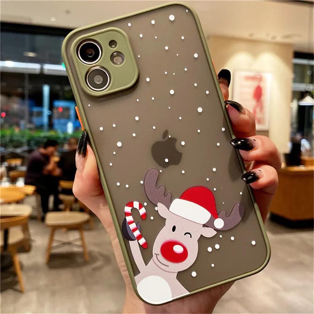 Merry Christmas New Year Phone Case For iPhone 16 15 14 13 12 11 Pro Max Mini X XS 7 8 Plus SE Shockproof Hard Cover Fundas