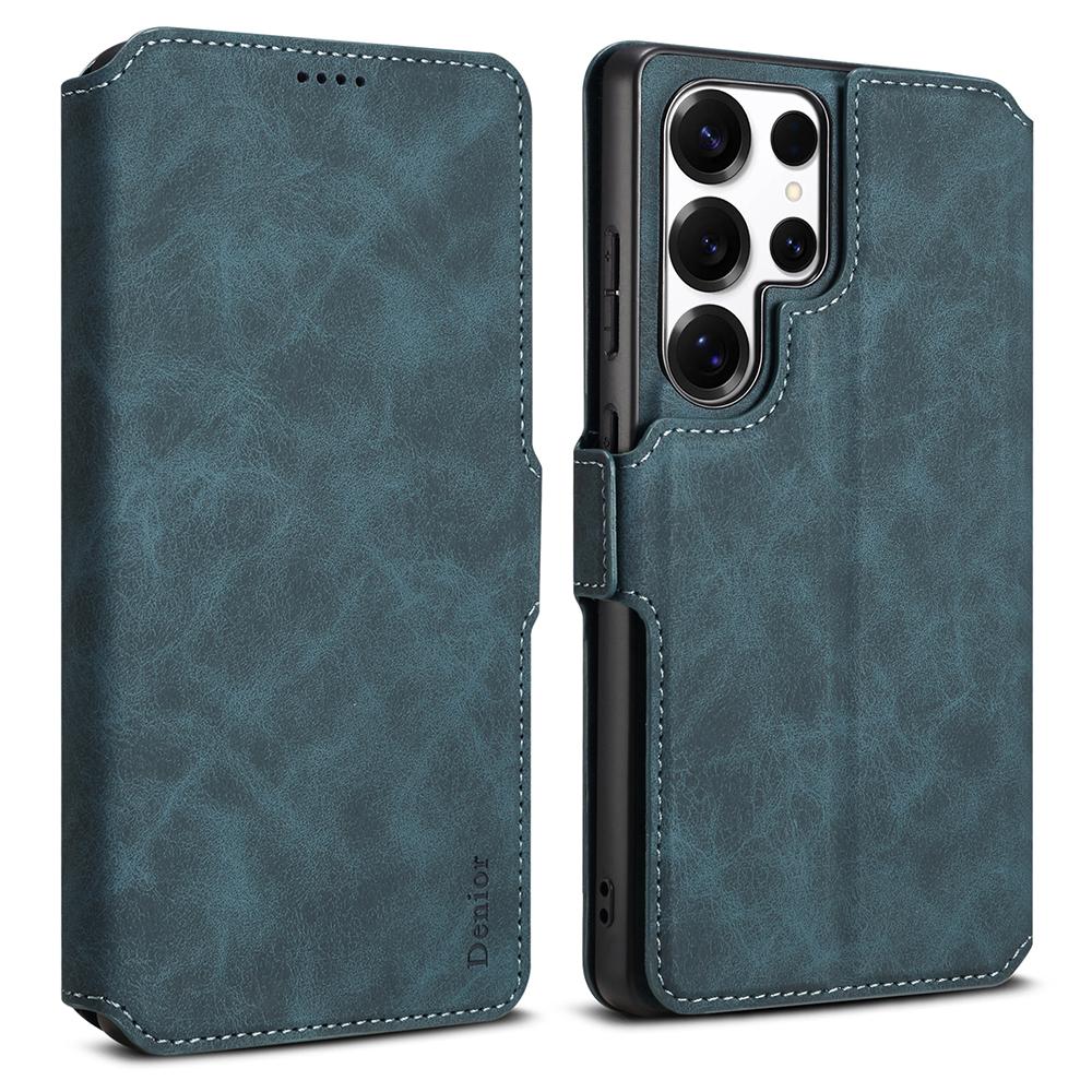 DENIOR B06 For Samsung Galaxy S24 Ultra Case Magnetic Detachable Wallet Stand Leather + TPU Phone Cover