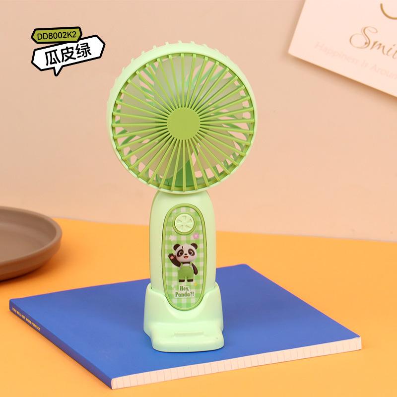 

USB Rechargeable Cartoon Handheld Fan & Phone Holder - Custom Logo Gift Custom/Wholesale/Cross-border