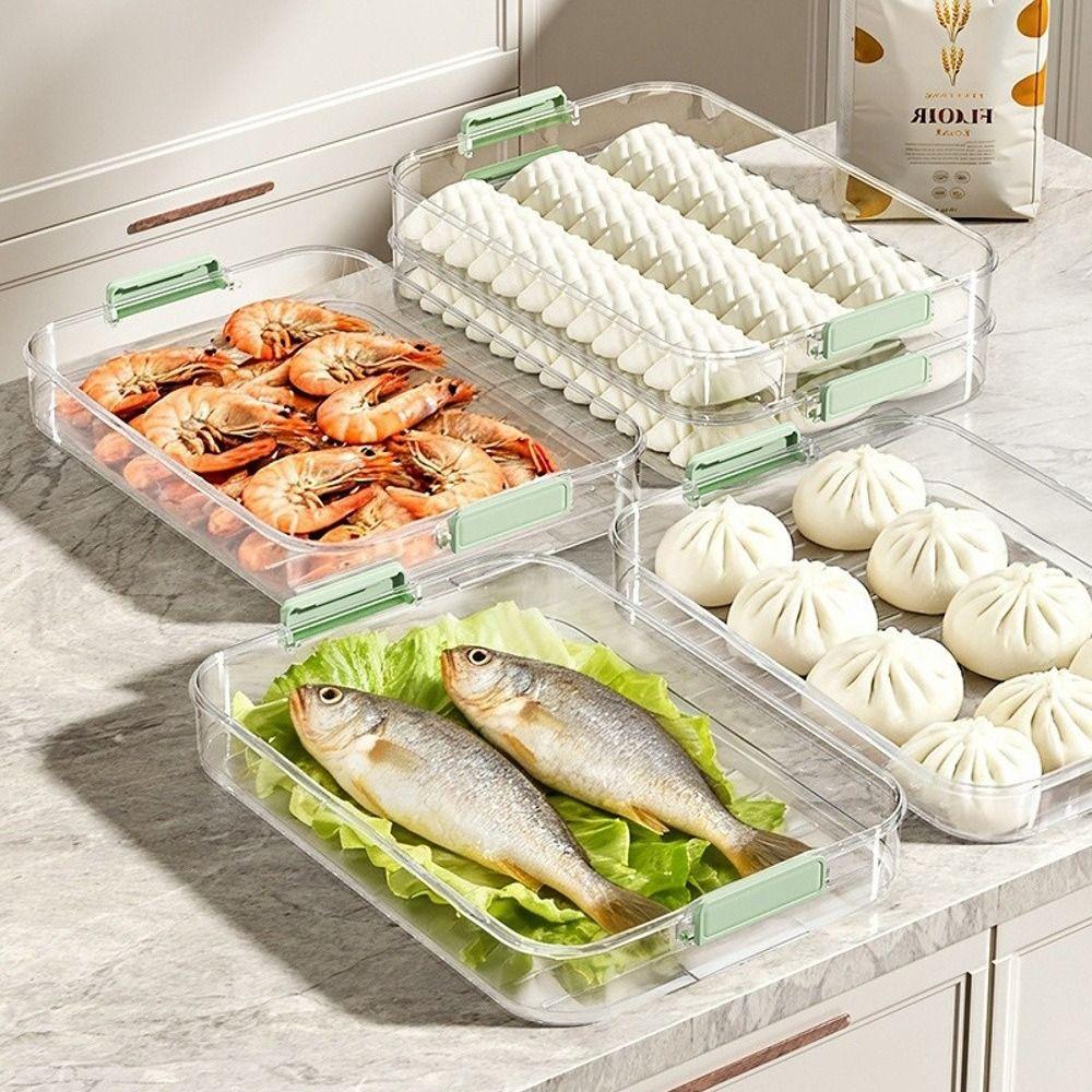 Mehrschichtige Gefrierbox Frischhalte-Kühlschrankbox Knödel-Aufbewahrungsbox Hausküche